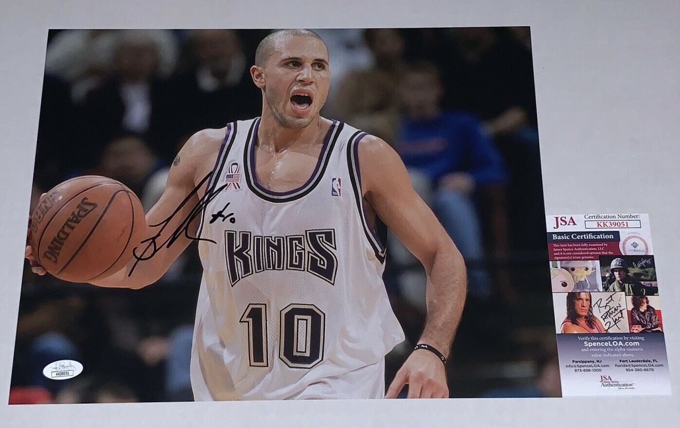 Mike Bibby signed Sacramento Kings 11x14 Photo Poster painting autographed 2 JSA