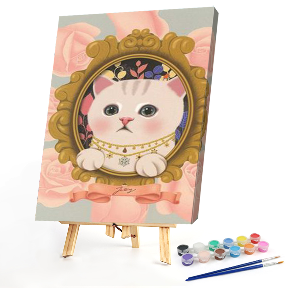 

30*40CM - Paint By Numbers - Mirror Cat, 501 Original