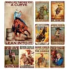 (Multi Style)Cowgirl - Panneaux en &eacute;tain m&eacute;tallique(20*30cm/30*40cm)