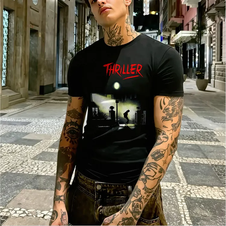 Michael Jackson Thriller Scene Printed Men's T-shirt