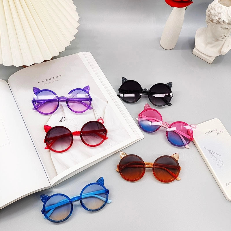 Cartoon Style Cat Resin Kids Sunglasses