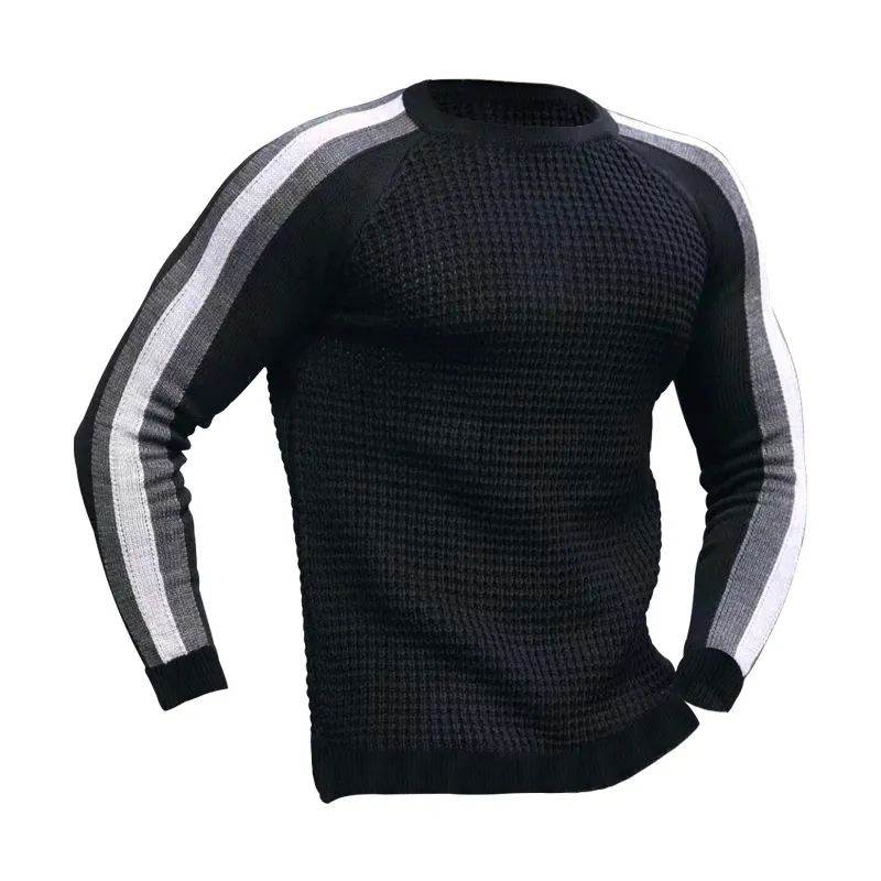 Graphic Printed Waffle Knit Sweatshirt