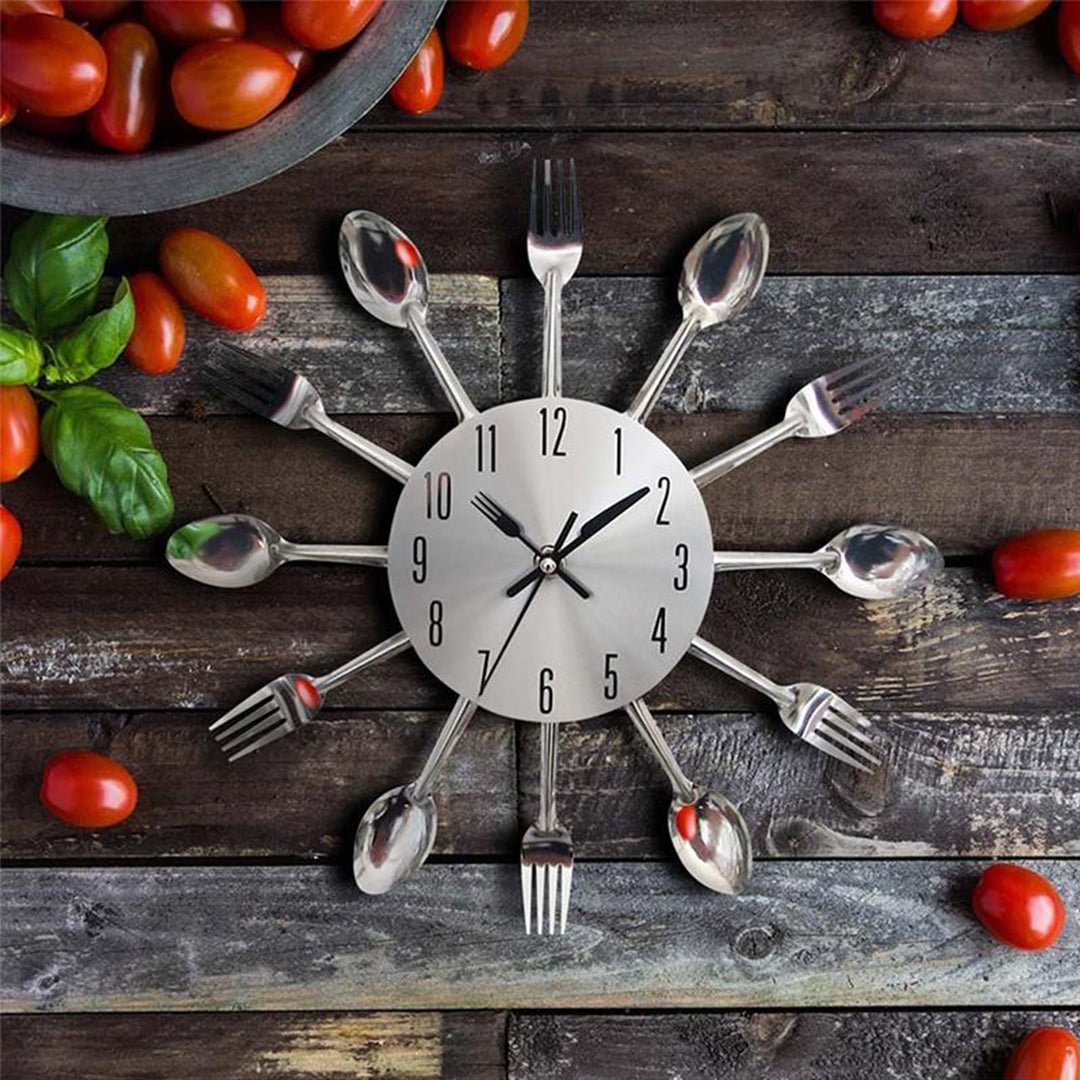 Cutlery Theme Kitchen Wall Clock
