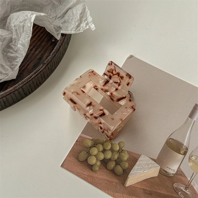 Women’s Minimalist Classic Style Color Block Acetic Acid Sheets Hair Claws