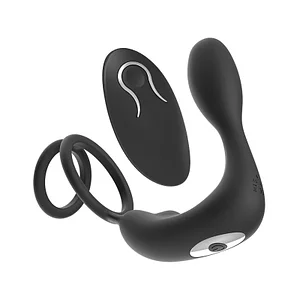 Remote Control Lock Semen Men's Vibration Front And Rear Atrium Anal Plug Stimulation Masturbation Device Men's Lock Yang Products Penis Massage Collar