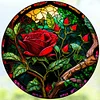 2pcs Diamond Painting -DIY Round Drill Stained Glass Rose
