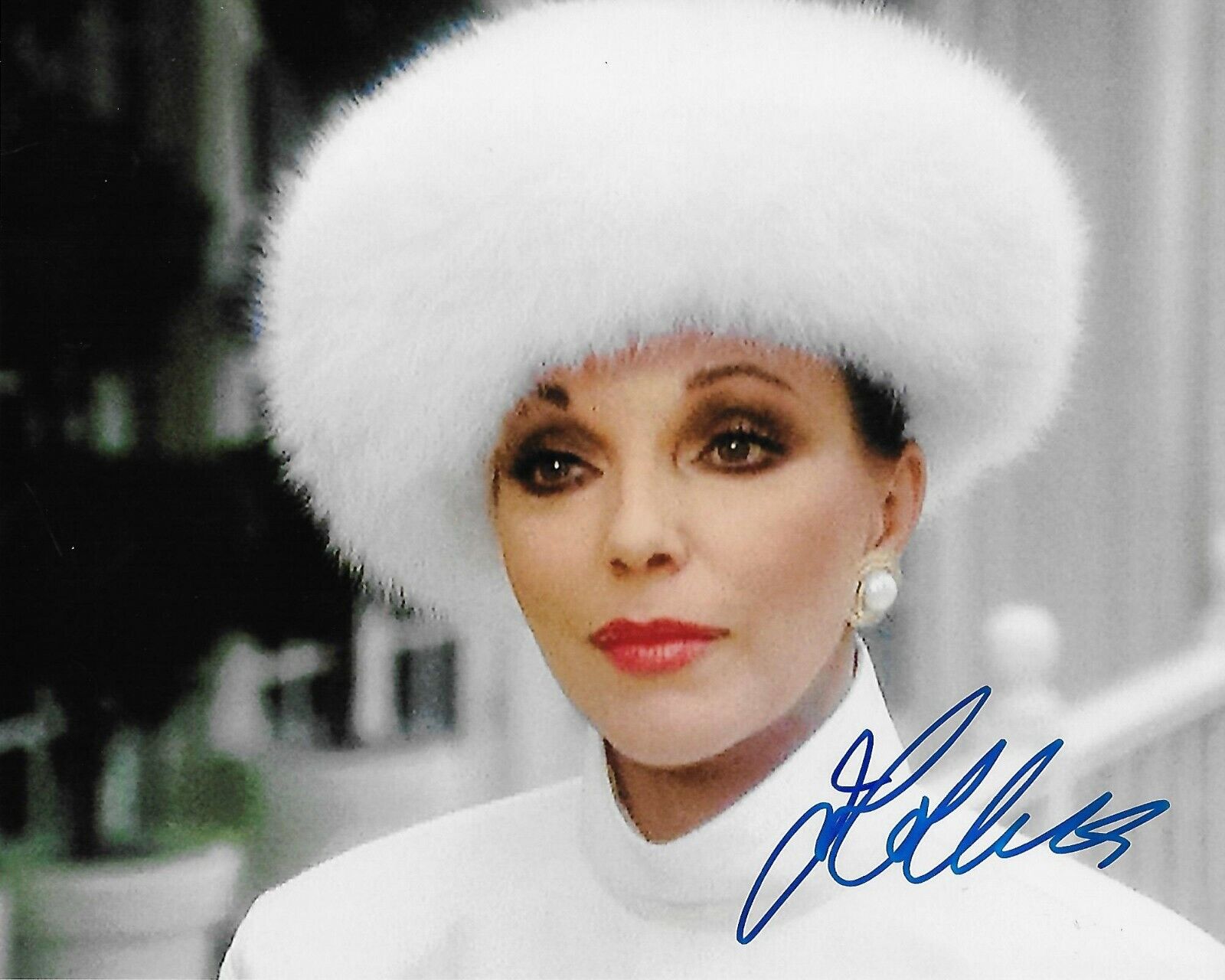 Joan Collins Dynasty Original Autographed 8X10 Photo Poster painting #16 signed @Hollywood Show