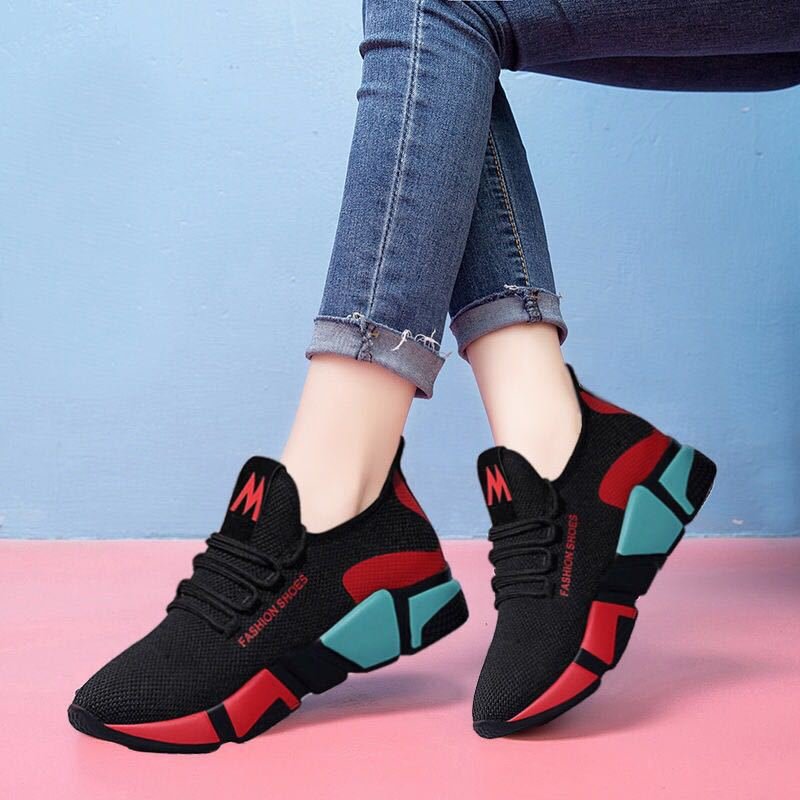 Women Platform Sneakers 2020 New Spring Fashion Women Casual Shoes Breathable Mesh Shoes Woman Black Sneakers Tenis Feminino