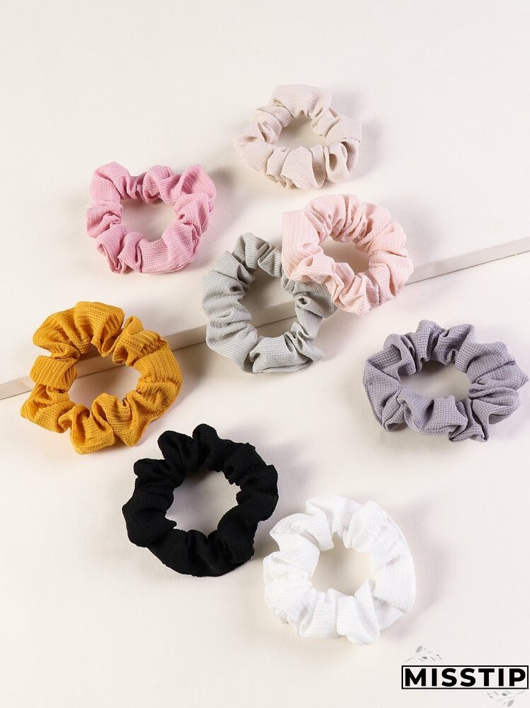 8pcs Solid Scrunchie