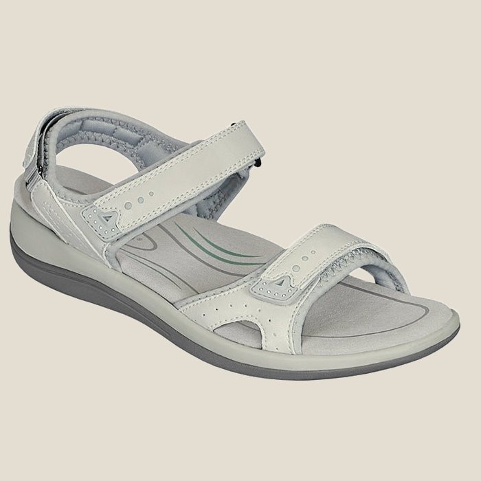Last Day 50% OFF - Women's Casual Comfortable Leather Arch Support Flat Open Toe Velcro Sandals