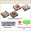Insekten und Tiere Holz-DIY 5D Diamantmalerei Notizbox 640 Notizbl&ouml;cke B&uuml;ro