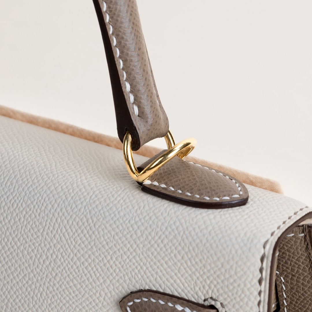 Kelly25 Epsom Sellier CC10 Craie/18 Etoupe GHW