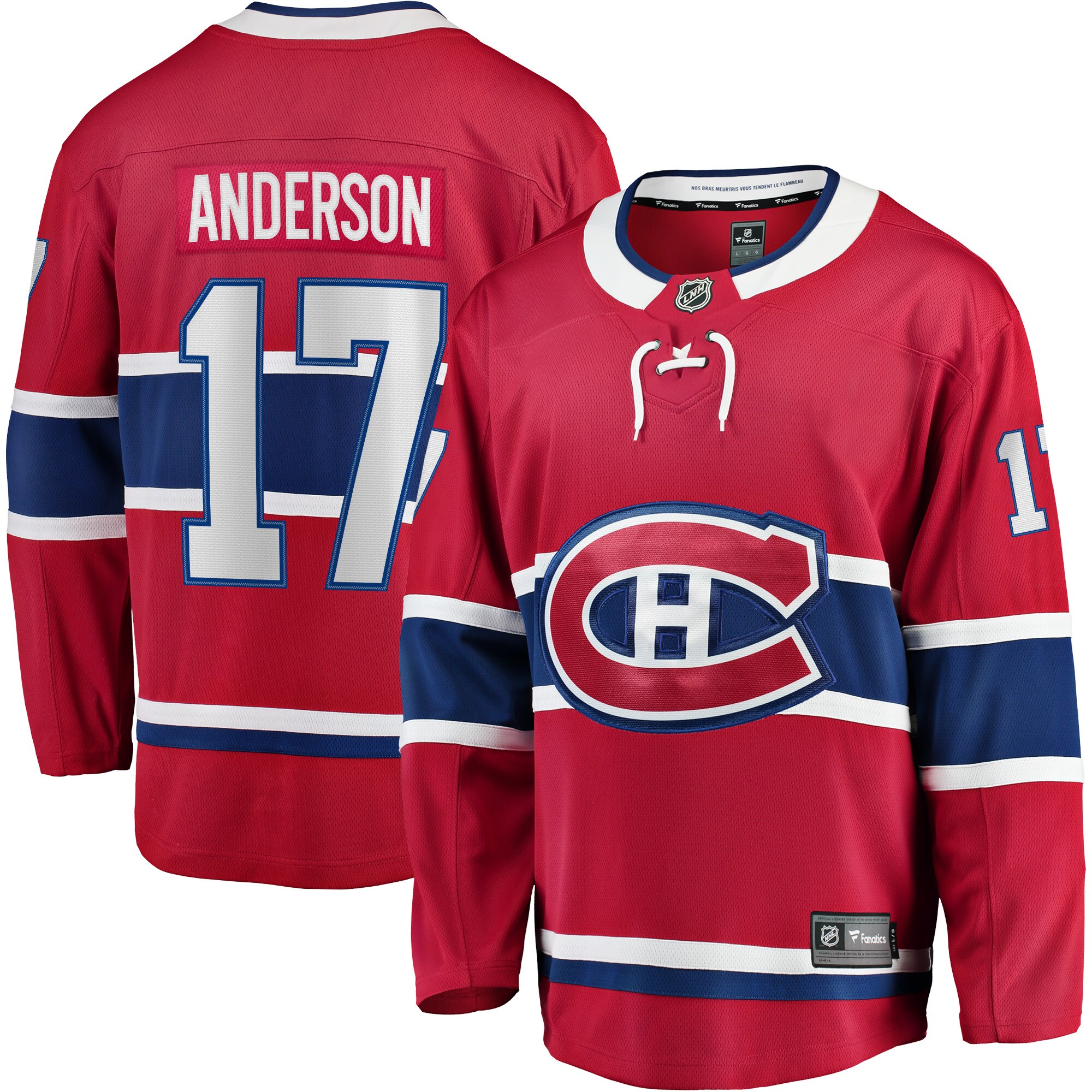 Josh Anderson Montreal Canadiens Fanatics Breakaway   Jersey – Red mysite