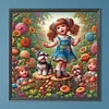 Diamond Painting-DIY Full Round Drill Girl(40x40cm)