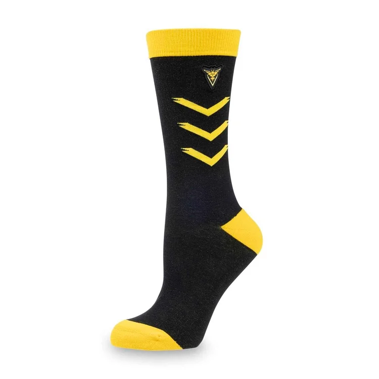 Pokémon GO Teams: Team Instinct Black & Yellow Crew Socks (One Size-Adult)