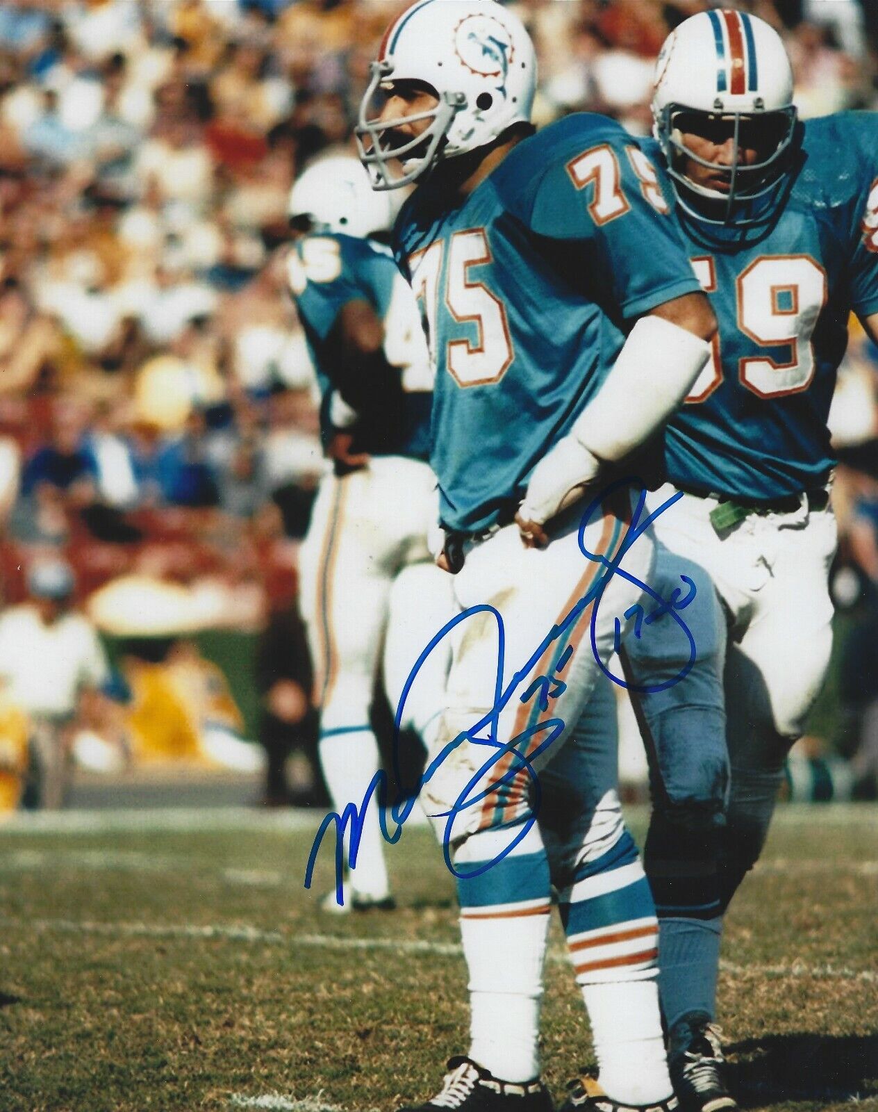 Signed 8x10 MANNY FERNANDEZ Miami Dolphins Autographed Photo Poster painting - w/COA