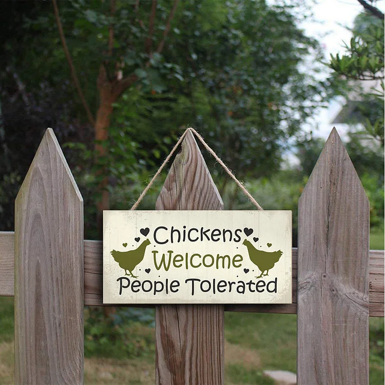 Funny Chicken Hanging Farmhouse Sign