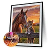 (40*50cm)Horse and Cat - Full Round Drill Diamond Painting