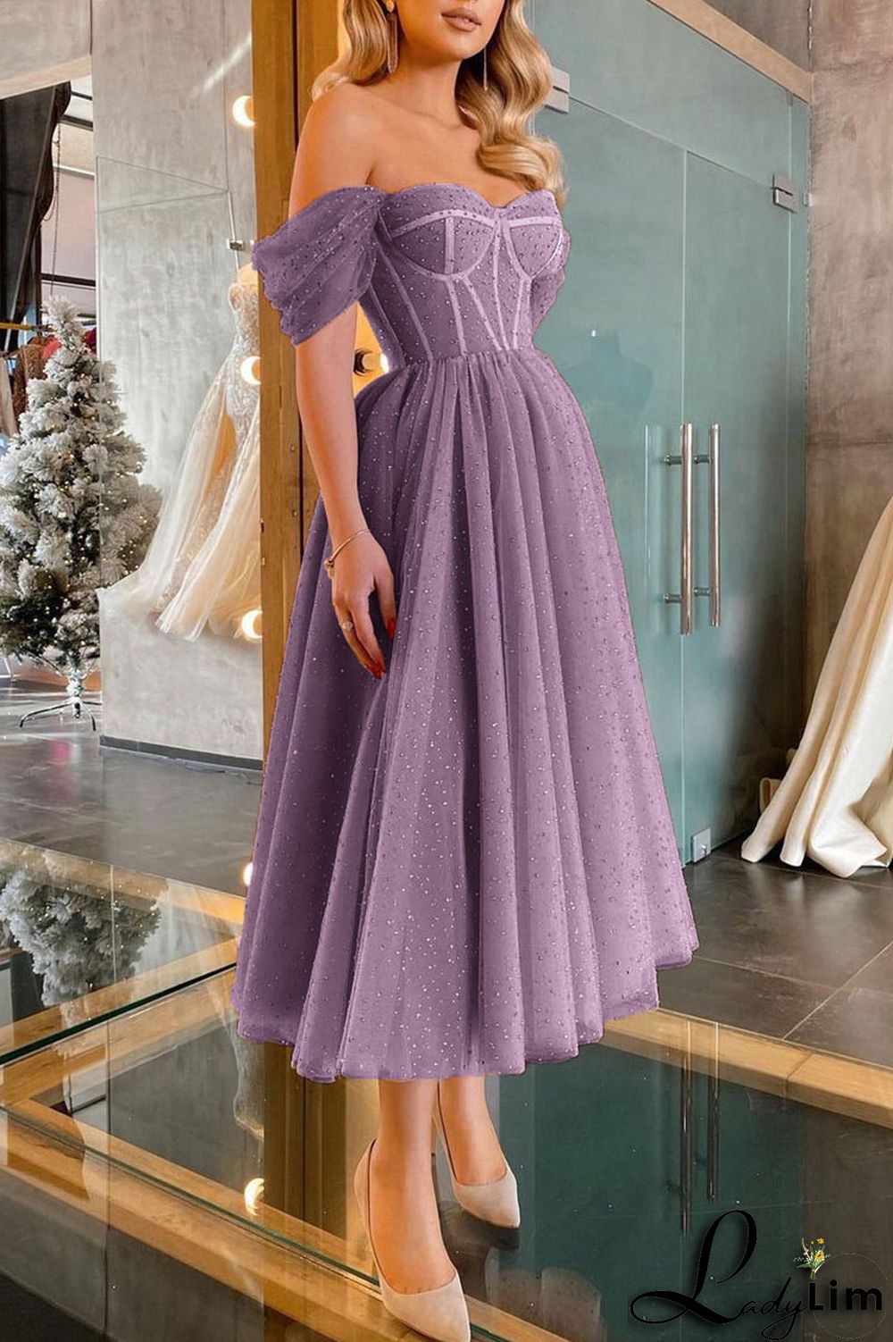 Apricot Sexy Elegant Solid Split Joint Strapless Evening Dress Dresses