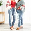 Gioiacombo&trade; Nuovi jeans strappati elasticizzati slim fit retr&ograve; da donna