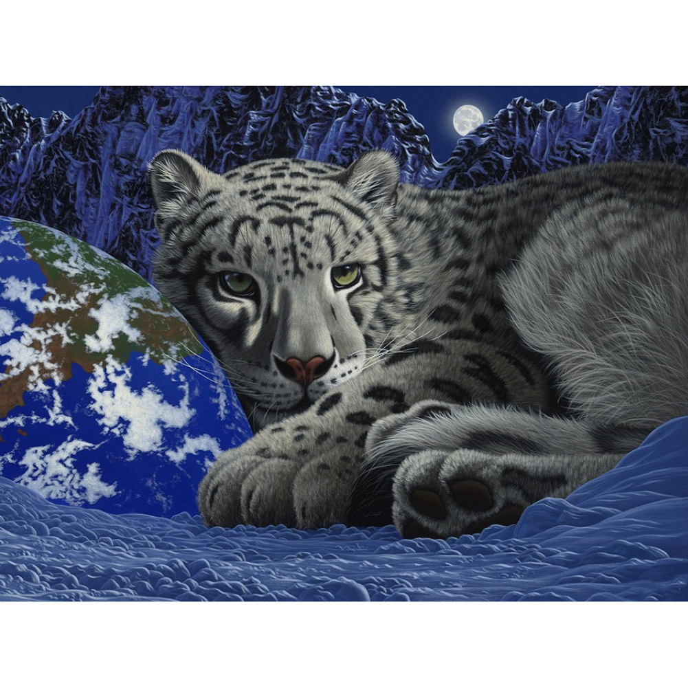 

White Tiger - Round Drill Diamond Painting - 40*30CM, 501 Original