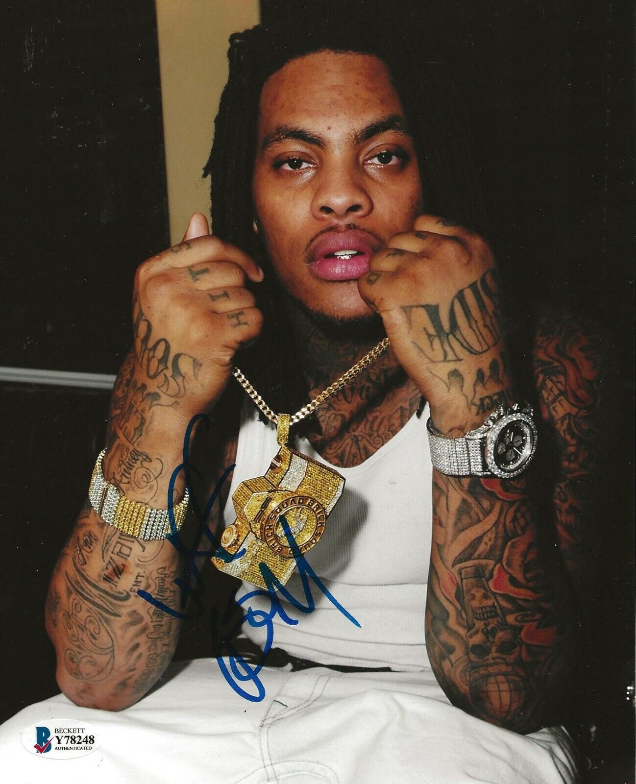 Waka Flocka Flame Hip Hop signed 8x10 Photo Poster painting Rapper autographed BAS Beckett