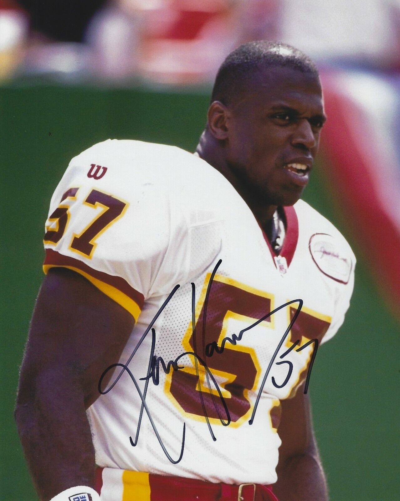 Autographed KEN HARVEY Washington Redskins 8x10 Photo Poster painting w/ COA