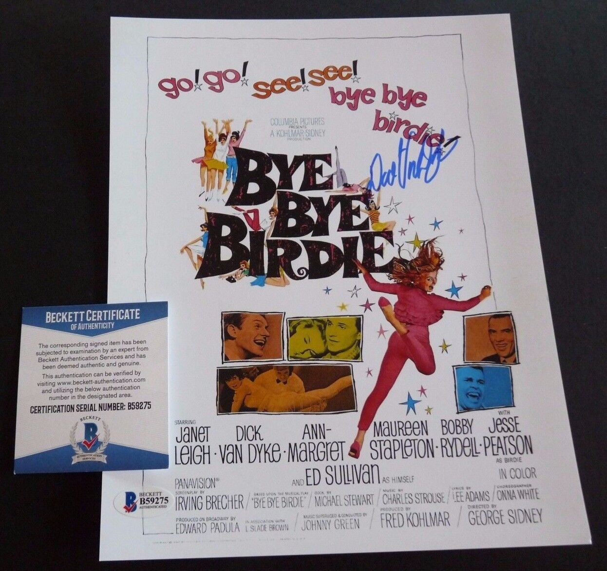 Dick Van Dyke Bye Bye Birdie Signed Autographed 8x10 Photo Poster painting BAS Certified #1