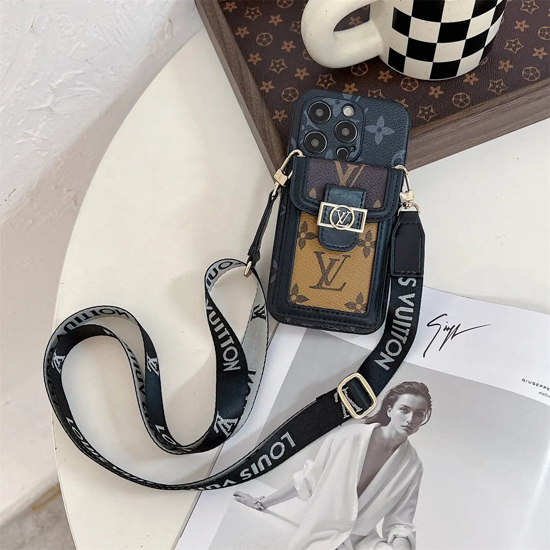 LV Monogram Card Holder Crossbody Classic Dauphine Apple iPhone Case