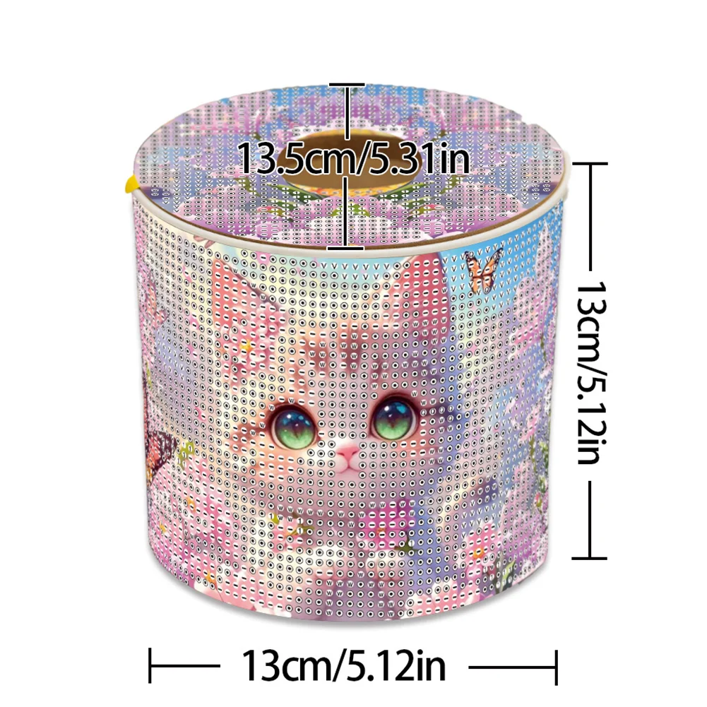 Kitten DIY Diamond Painting Handmade Tissue Holder Rhinestones Decor Tissue Box