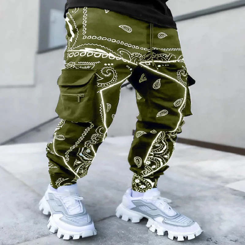 TECHWEAR CLUB Project-S Paisley Bandana Kami Cargo Harem Pants
