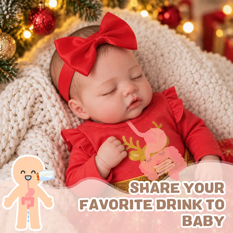 【Drink & Wet】Babeside Nancy 12"/16" Full Silicone Baby Doll &ndash; Christmas Girl Doll with Feeding & Wetting Function