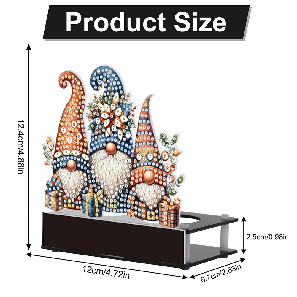 DIY Gnome Diamond Painting Candle Holder Ornaments Aromatherapy Candle Holder