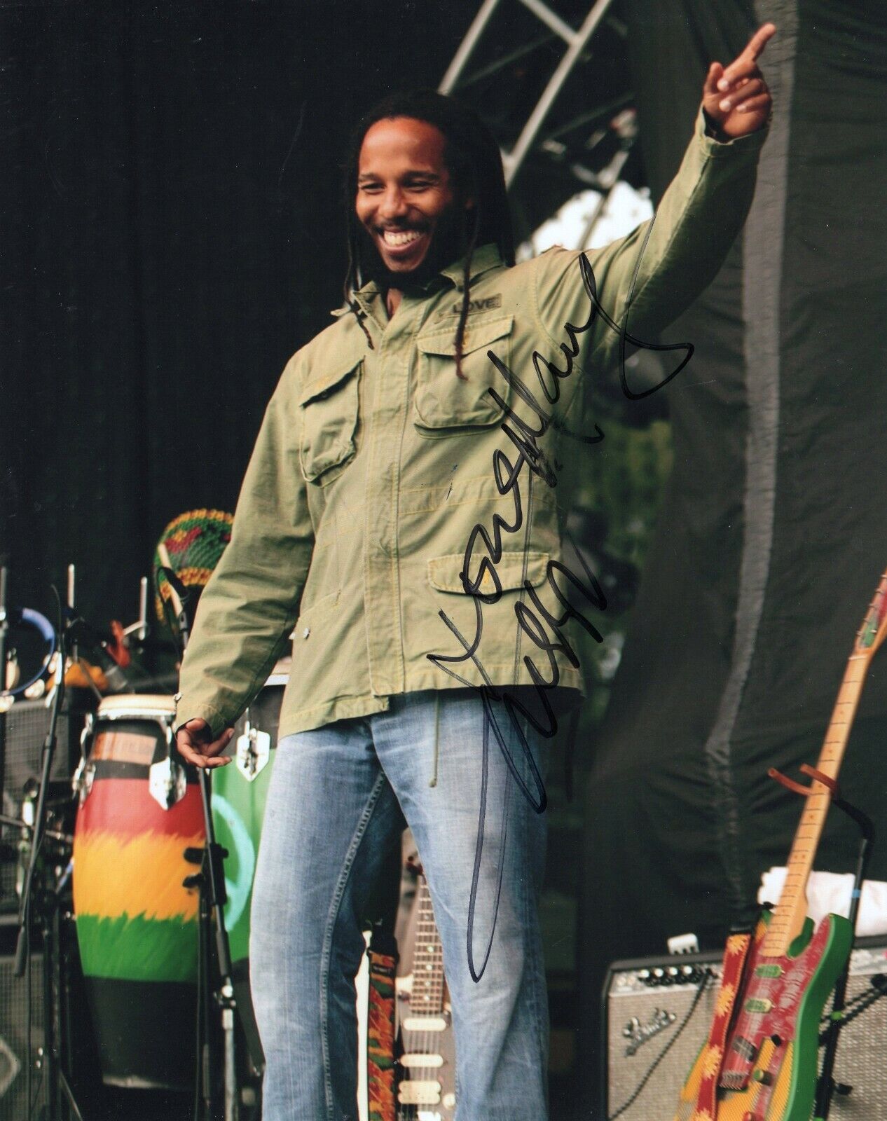 Ziggy Marley Signed 8x10 Photo Poster painting w/COA Musician Singer Songwriter #1