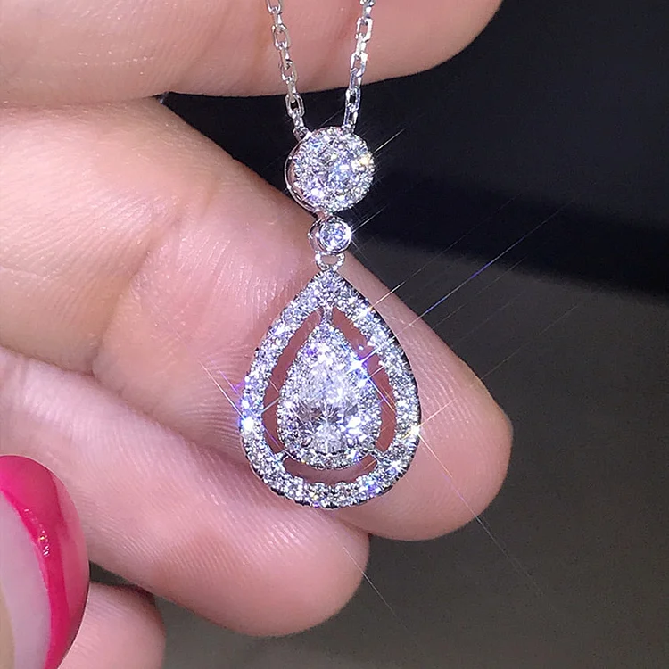 Wedding Jewelry Water Drop Pendant Necklace