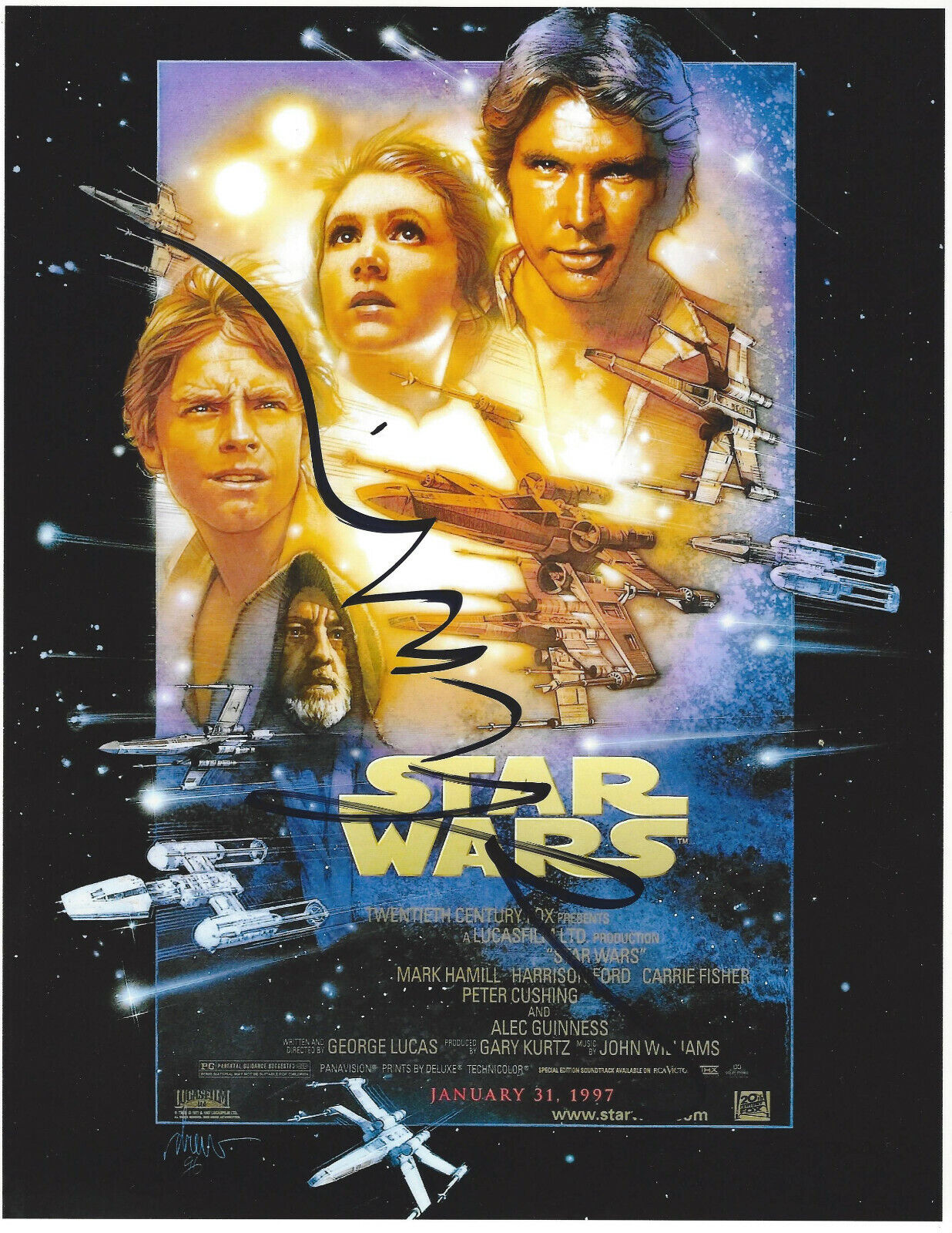 DREW STRUZAN POSTER ARTIST SIGNED STAR WARS 8.5x11 MOVIE POSTER Photo Poster painting w/COA