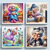 (Multi-Style) Funny Grandma-11CT Stamped Cross Stitch 40*40cm/15.75*15.75in