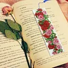 DIY Special Shape Diamond Painting Leather Rose Bookmark Tassel Embroidery