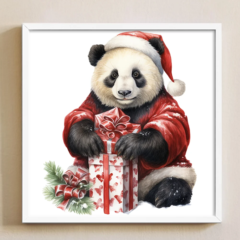 DIY Stamped Cross Stitch 11CT Full Embroidery 40*40cm - Christmas Panda