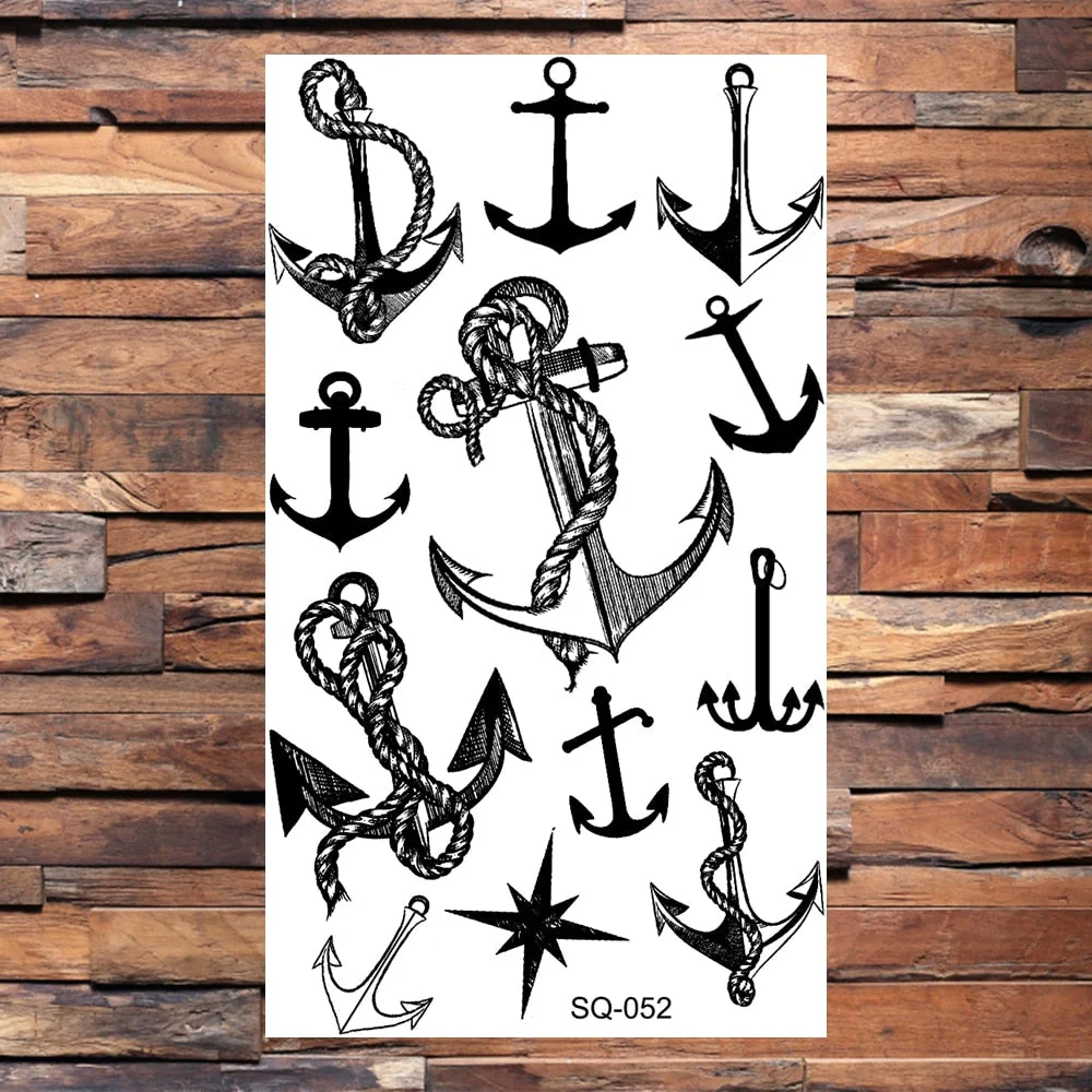 Pencil Sketch Dolphin Wave Temporary Tattoos For Women Adults Mountain Whale Pine Tree Fake Tattoo Sticker Body Arm Tatoos DIY