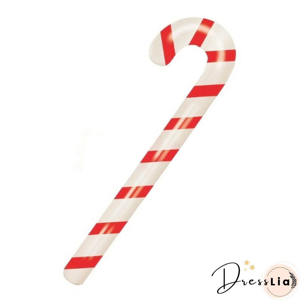 90cm Giant Inflatable Candy Cane Stick Blow Up Toy Boy Girl Christmas Stocking Filler PVC Air-filled Toys Xmas Home Decor Gifts