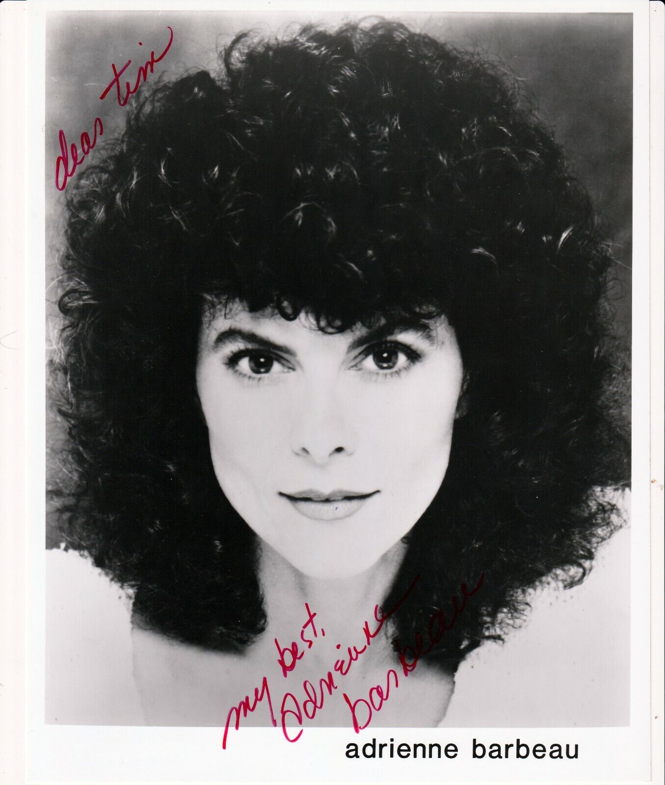 ADRIENNE BARBEAU b1945 `The Fog`, `Creepshow` etc signed 8x10 pic