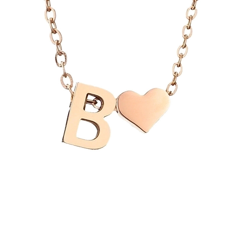 Stainless Steel Titanium Steel 14K Gold Plated Fashion Plating Letter Necklace