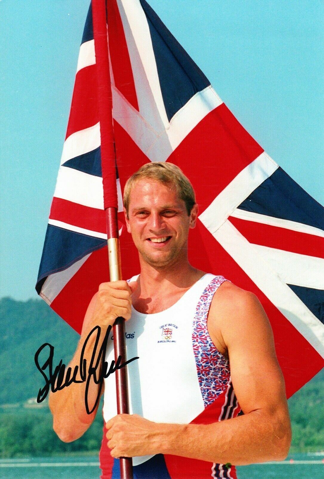 Steve Redgrave Signed 12X8 Photo Poster painting Barcelona 1992 Genuine Signature AFTAL COA (D)