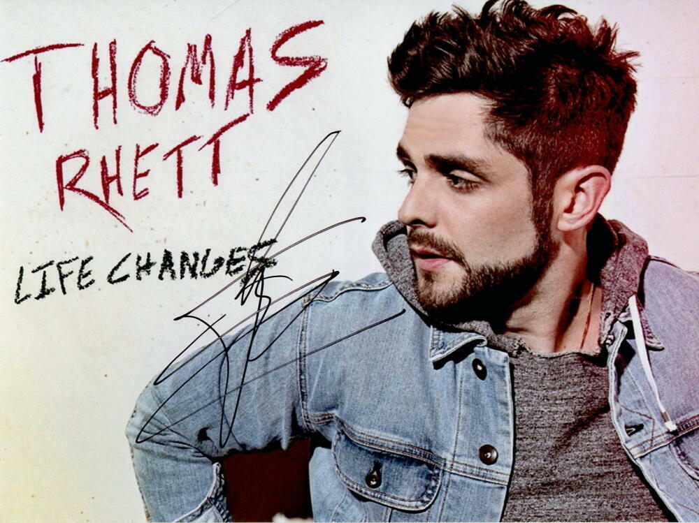 THOMAS RHETT SIGNED AUTOGRAPH 6x8 LIFE CHANGES Photo Poster painting - COUNTRY MUSIC STAR, RARE