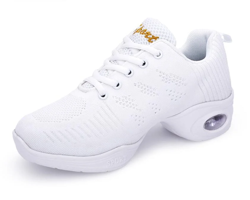 Brand Women Shoes Soft Outsole Woman Breath Jazz Hip Hop Shoes Feature Dance Sneakers Ladies Girl's Modern Jazz Dancing Shoes W3