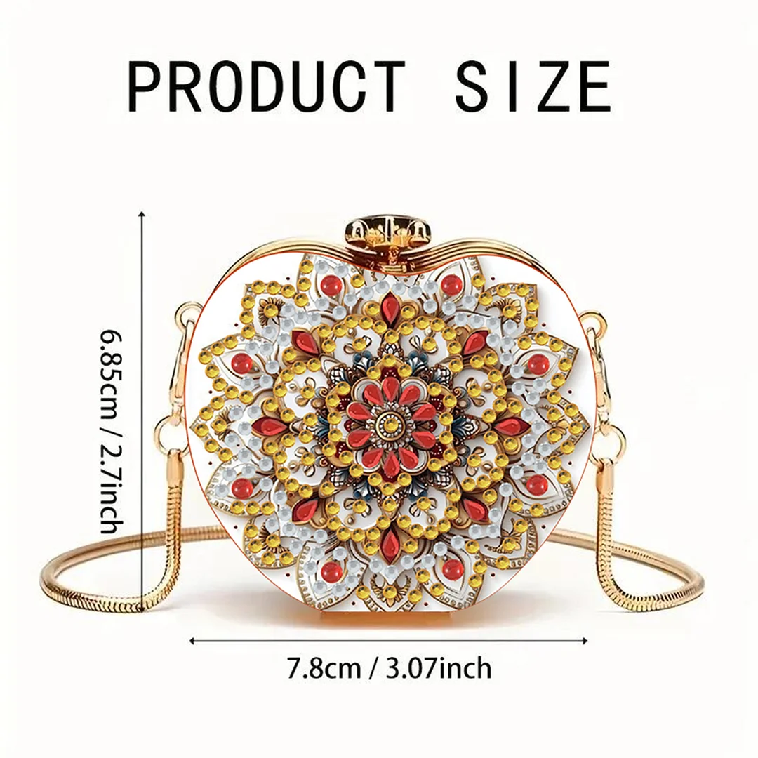 Dandelion DIY Acrylic Love Art Diamond Painting Coin Purse with Chain for Women