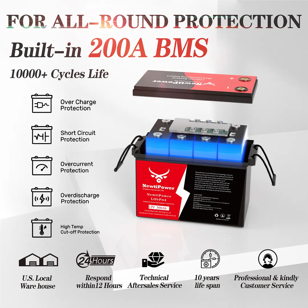 Small Batter 12V 300Ah Small LiFePO4 Lithium Battery with APP