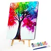 Colorful Tree-Paint By Numbers Acrylic Painting 40*50cm