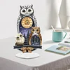 (US Local)Acrylic Special Shape Owl Diamond Painting Clock Ornaments Kit for Home Decor